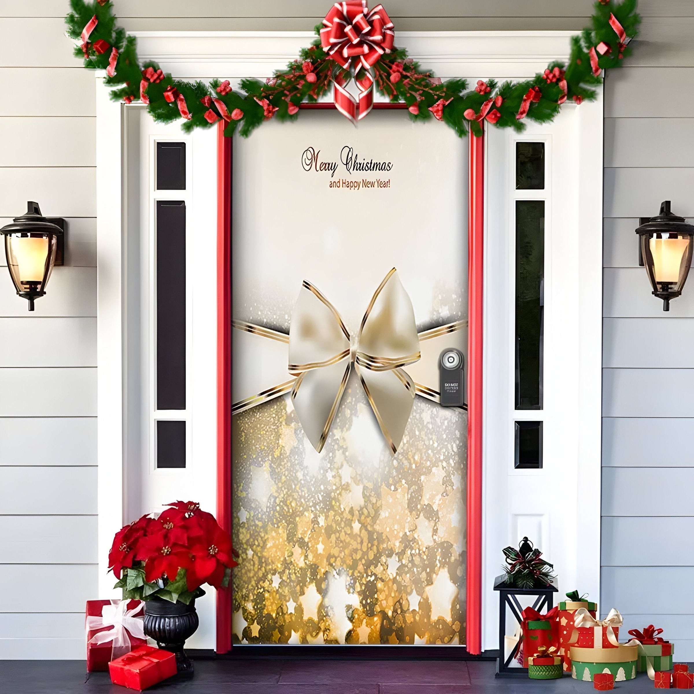 HolidayCheer | Polyester Weihnachts Hintergrundbanner - Schaffen Sie eine Festliche Atmosphäre für Ihre Dekorationen