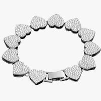 Emery | Tennisarmband mit Herz- und Kristallanhängern – Hip-Hop-Eleganz für jeden Anlass