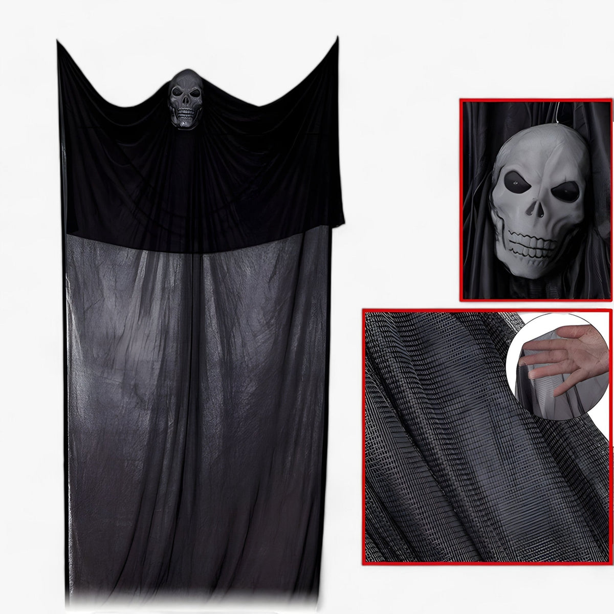 Hängender Totenkopf-Dekor - Perfekt für eine gruselige Halloween-Atmosphäre