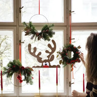 Weihnachts-Filzaufkleber für Türen und Fenster – festliche Dekoration für Zuhause