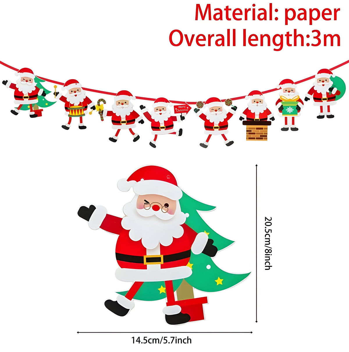 MerryBanner | Weihnachtsbanner-Girlande – verleihen Sie Ihrem Zuhause eine festliche Note