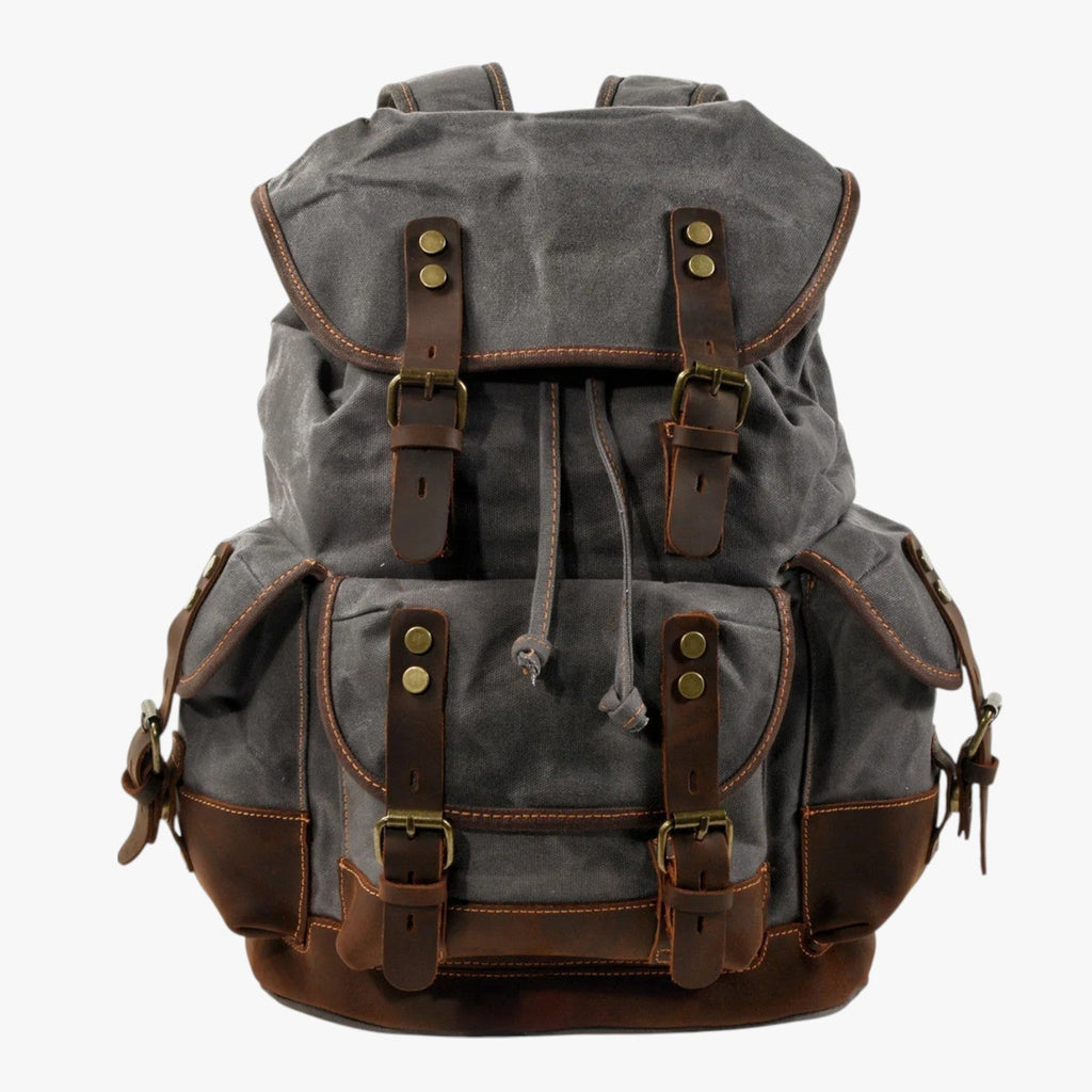 Conor | Rucksack für Trekking aus Stoff und Leder mit Großem Fassungsvermögen