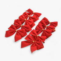 Weihnachtsdekorateur | 12 Rote Schleifen - Festliche und Elegante Dekoration für den Weihnachtsbaum