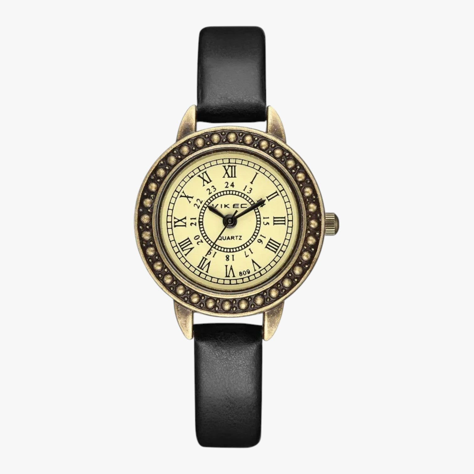 Laurel | Vintage Lederuhr mit römischem Ziffernblatt