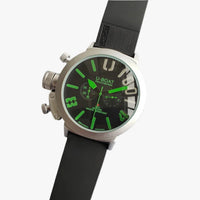 Kian | Sportuhr aus Edelstahl mit Silikonarmband