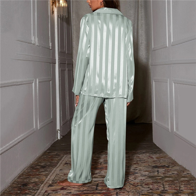 Weiches Damen Satin-Pyjama – Marisol