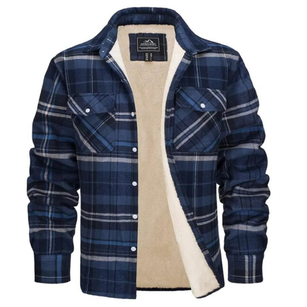 Fleecegefütterte Herren Karo-Jacke – Arvid
