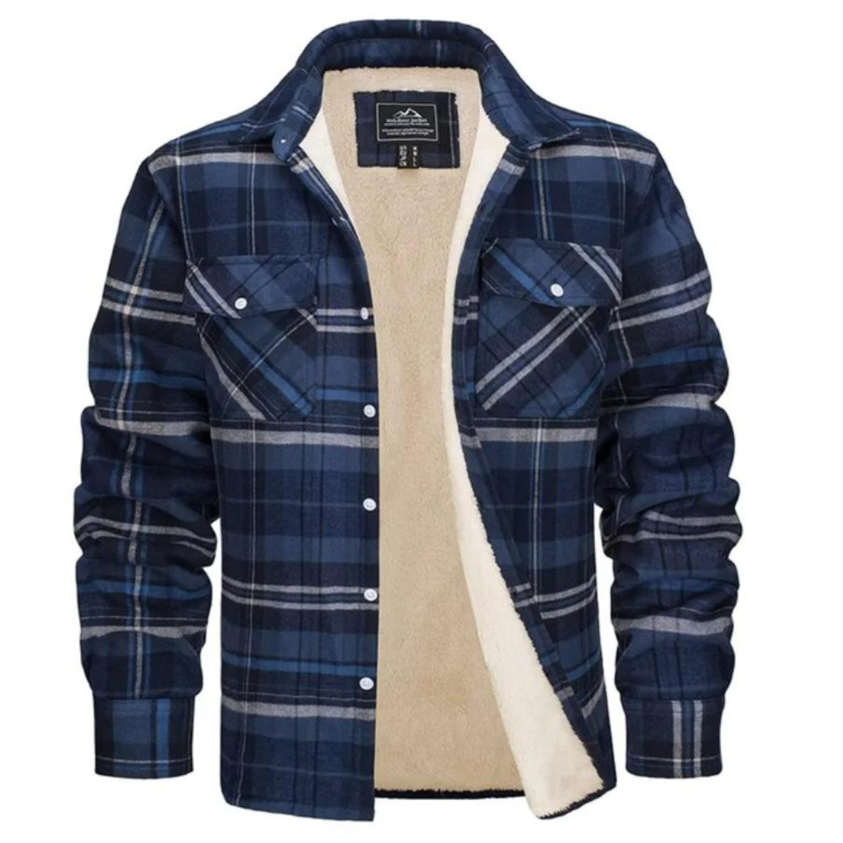 Fleecegefütterte Herren Karo-Jacke – Arvid