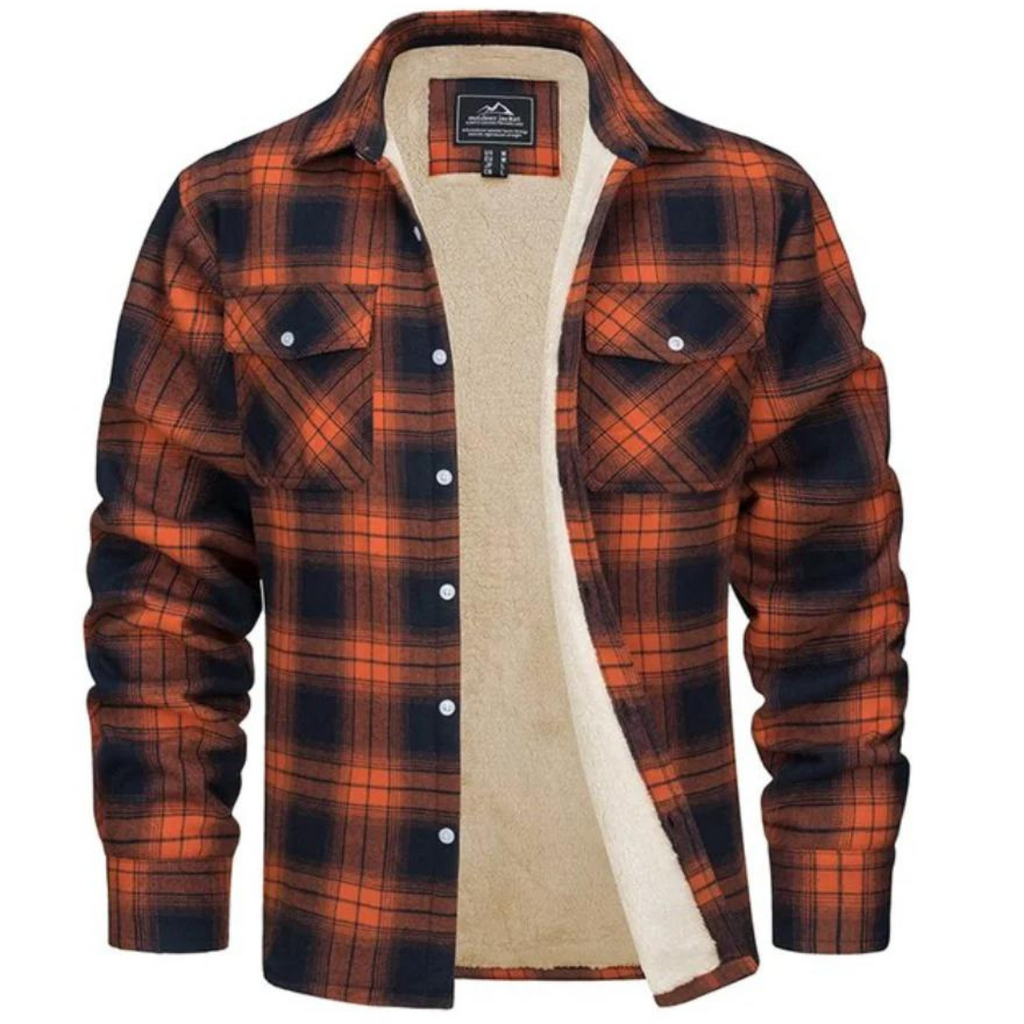 Fleecegefütterte Herren Karo-Jacke – Arvid