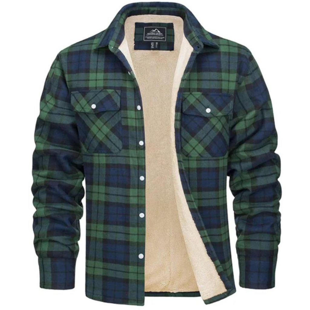 Fleecegefütterte Herren Karo-Jacke – Arvid