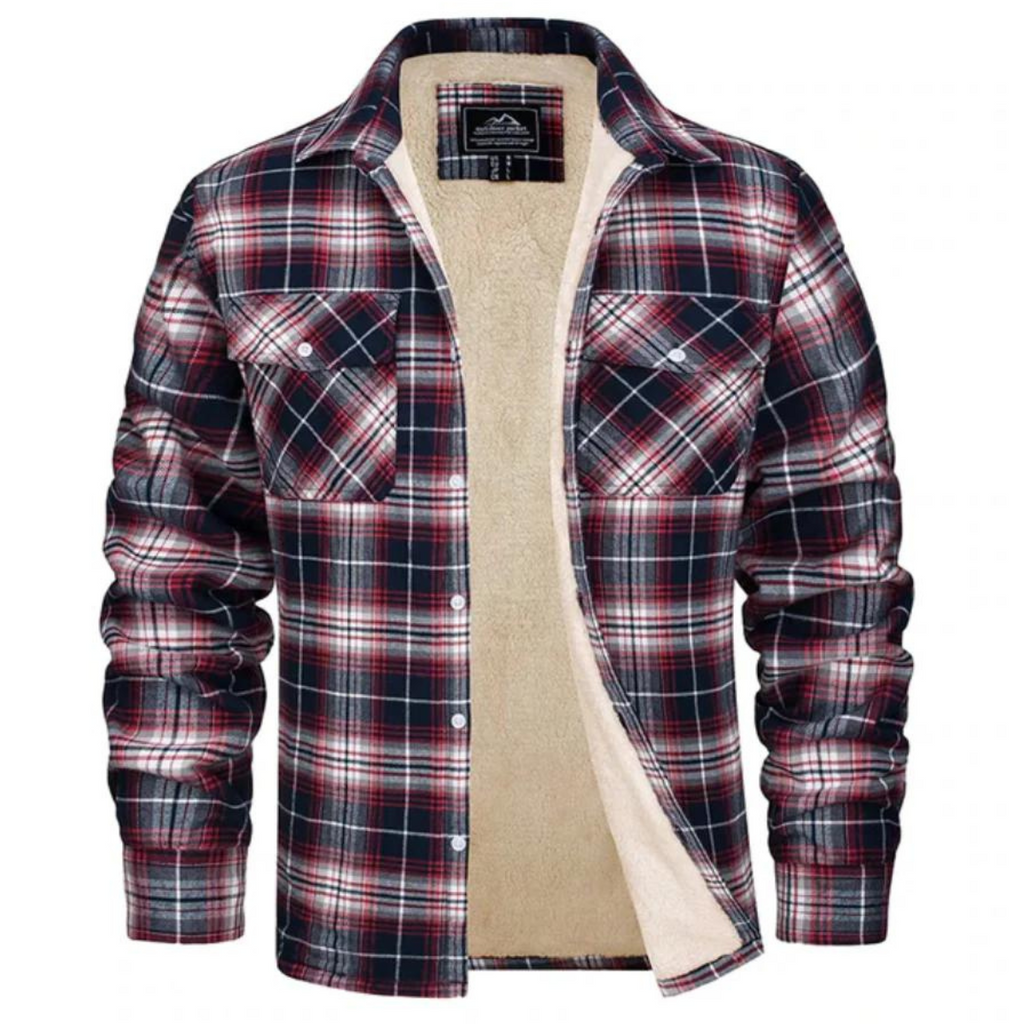 Fleecegefütterte Herren Karo-Jacke – Arvid