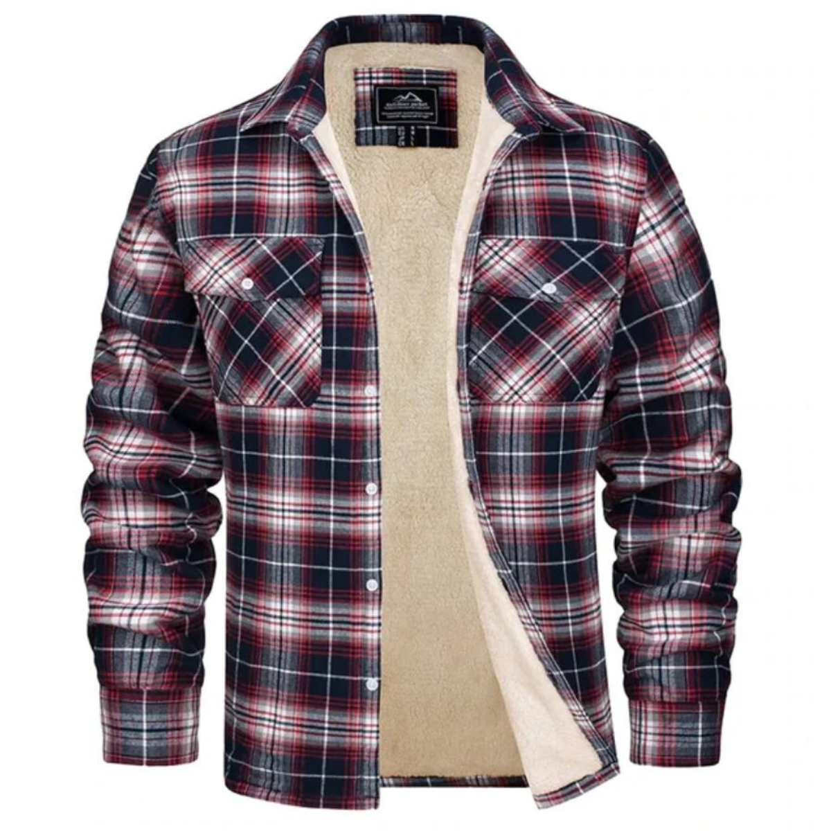 Fleecegefütterte Herren Karo-Jacke – Arvid