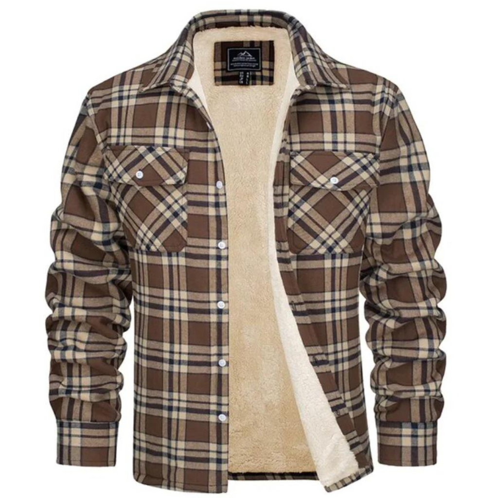 Fleecegefütterte Herren Karo-Jacke – Arvid