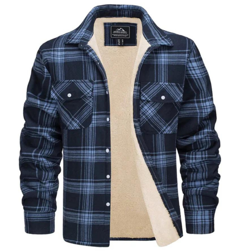 Fleecegefütterte Herren Karo-Jacke – Arvid