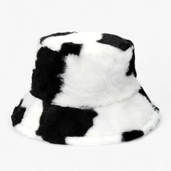 Jasmijn - Winterkappe mit Leopardenmuster aus Kunstpelz