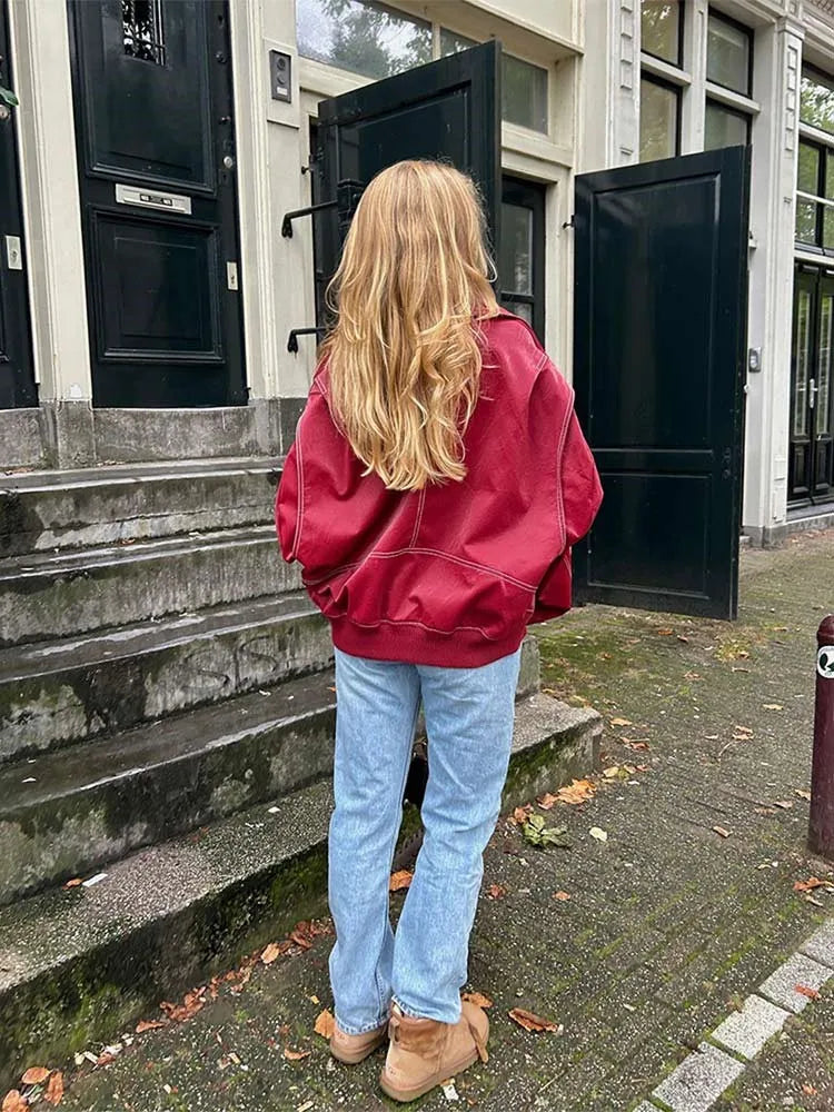 Schicke Damen-Kunstlederjacke