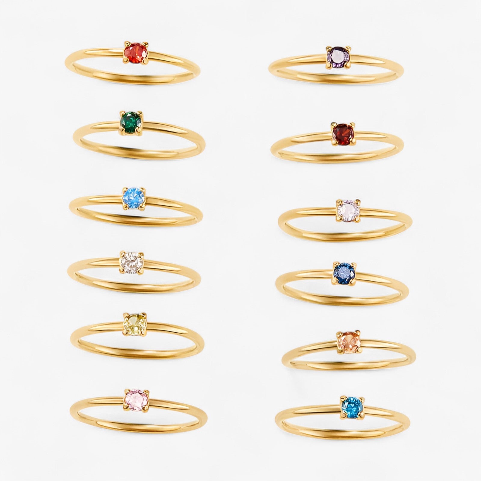 Geburtsstein 18K Ring