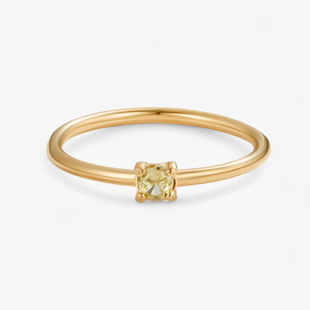 Geburtsstein 18K Ring