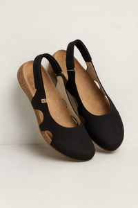 Ophelia | Keilsandalen aus Kunstleder mit Korkabsatz