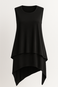 Aria | Fließendes asymmetrisches ärmelloses Top