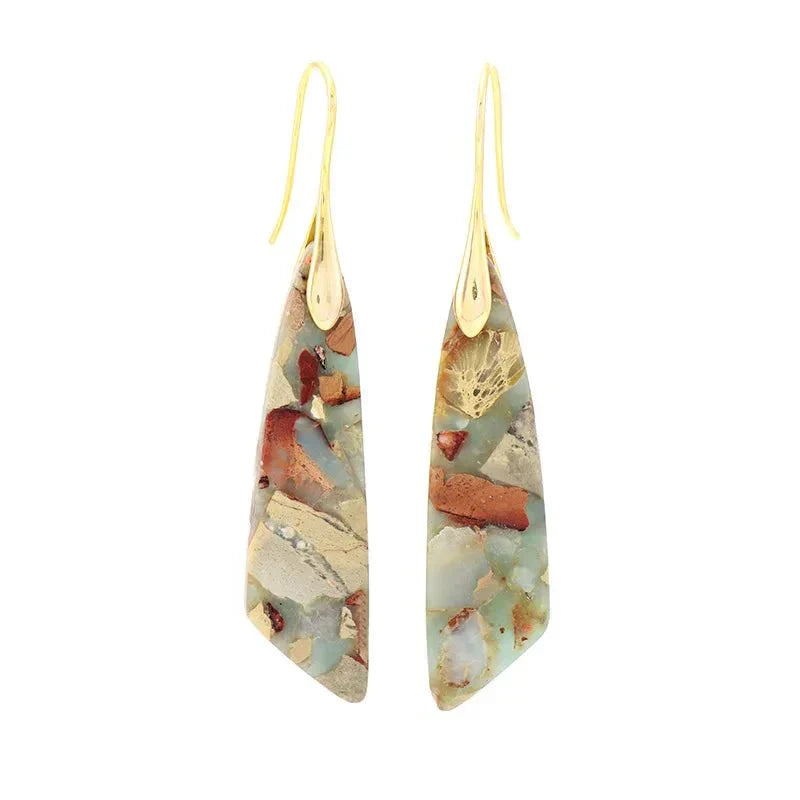 Bohemian Edelsteine Geometrische Ohrringe