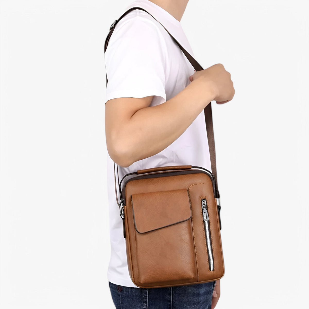 Prestige™ – Luxus Leder Schultertasche für Stil und Funktionalität