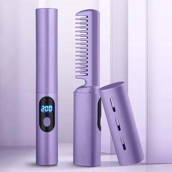 GlowTress Go™ - Kabelloser tragbarer USB-Haarglätter