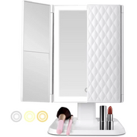 LuxeLite™ Aufklappbarer 3-Panel-LED-Spiegel für präzises Make-up
