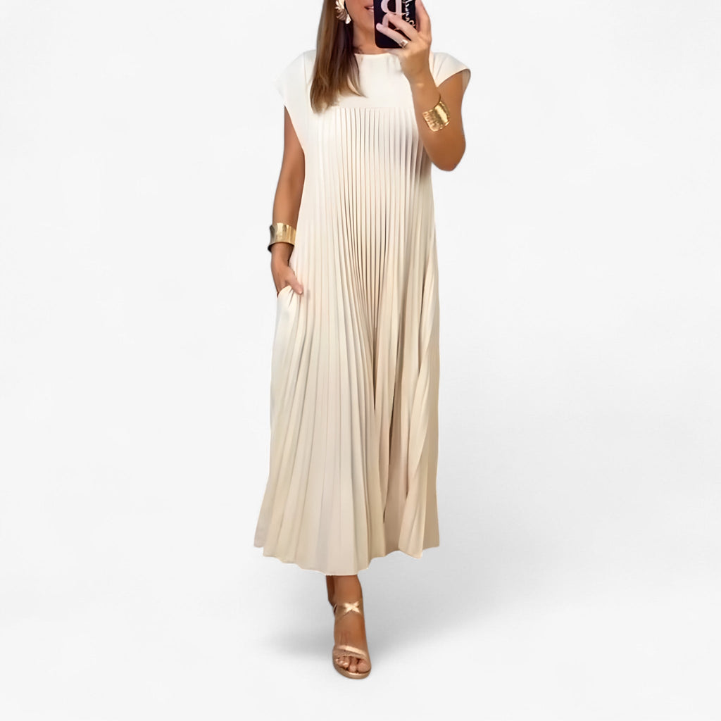 Aduana | Ärmelloses Kleid mit Eleganten Falten