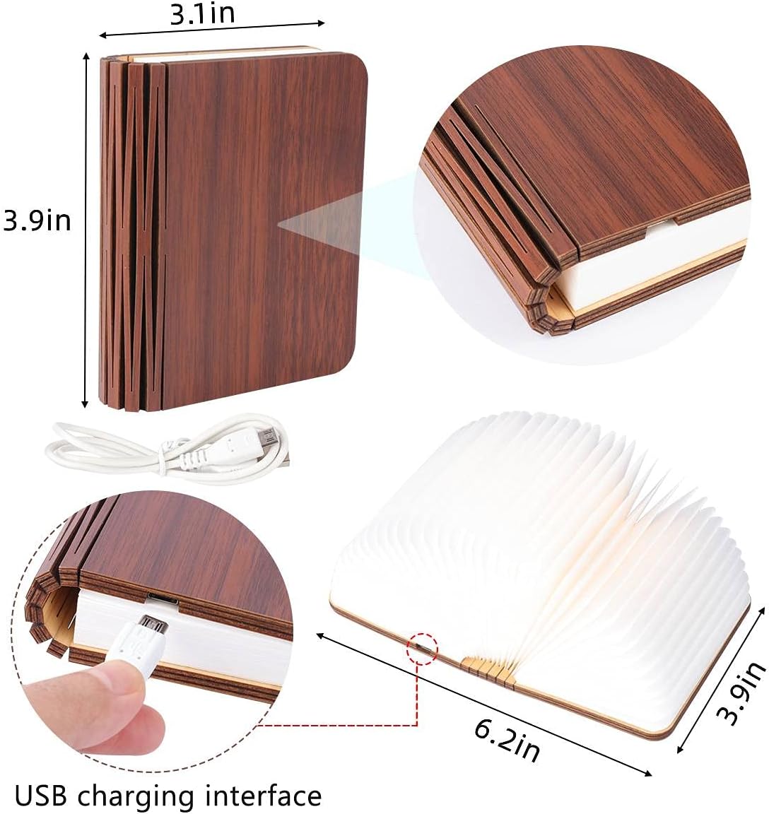 BookLamp™-Warmes, leuchtendes Licht