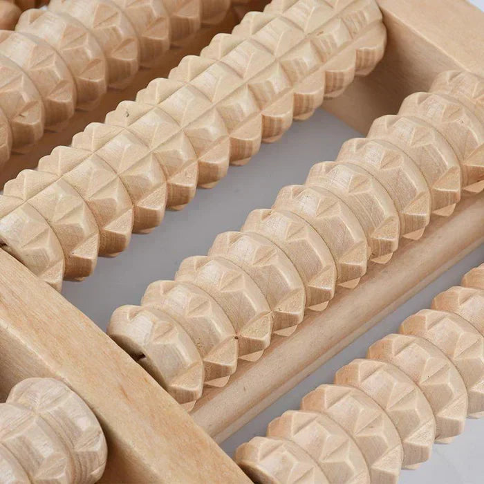 FootEase™ - Holz-Fußroller-Massagegerät