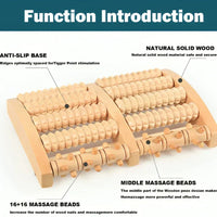 FootEase™ - Holz-Fußroller-Massagegerät