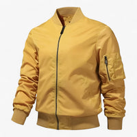 Aero | Pilotjacke für Herren – Stehkragen Fliegerjacke Einfarbig