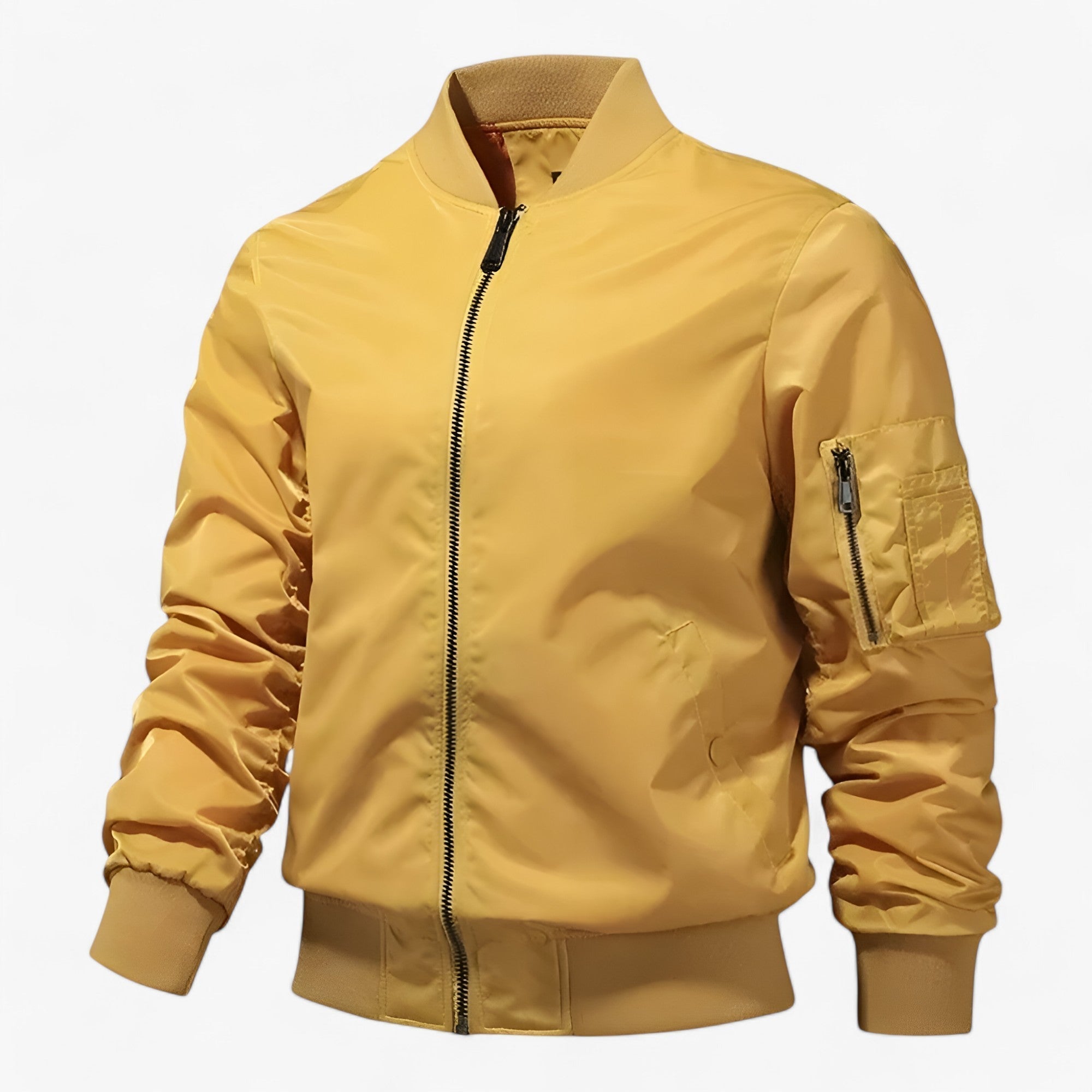 Aero | Pilotjacke für Herren – Stehkragen Fliegerjacke Einfarbig