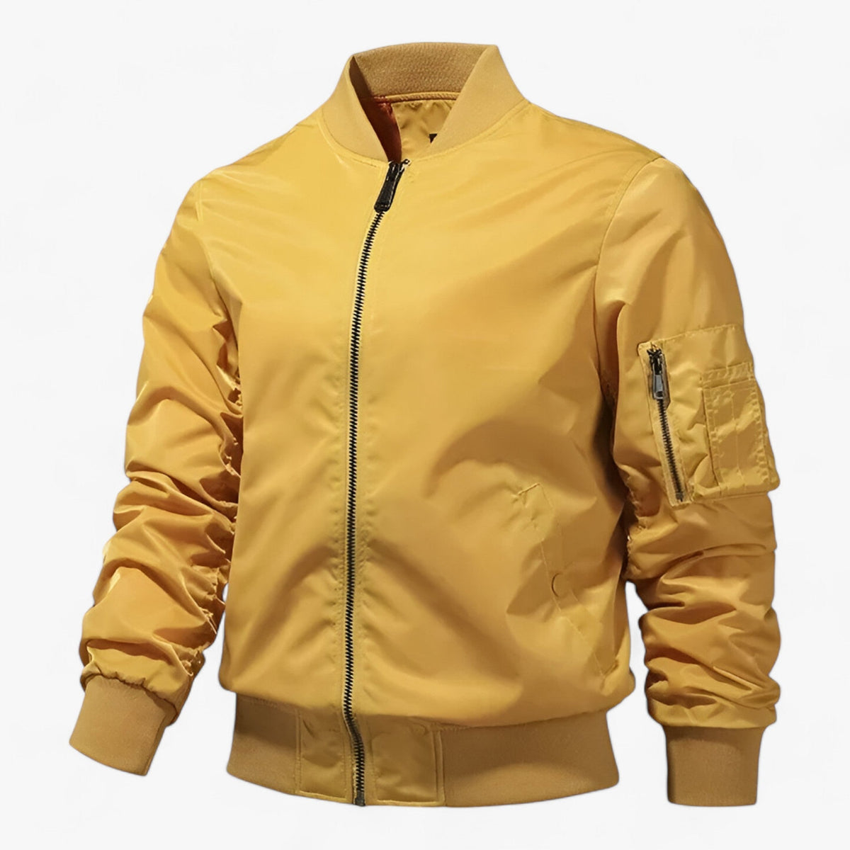Pilot Jacket Herren - Stehkragen Fliegerjacke Einfarbig