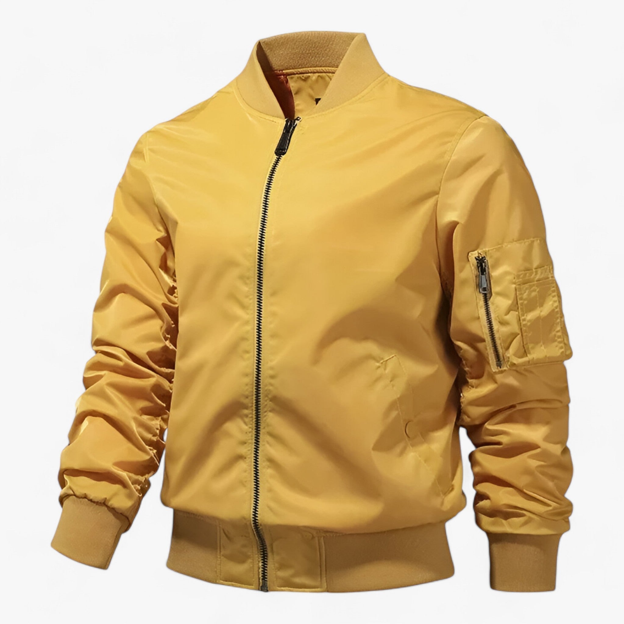 Pilot Jacket Herren - Stehkragen Fliegerjacke Einfarbig