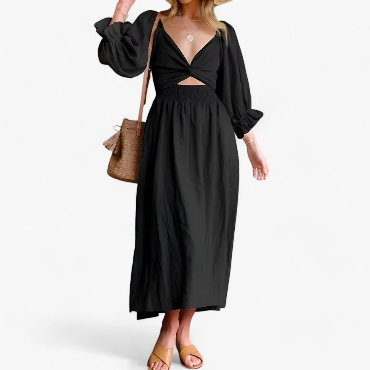 Kleid mit Rüschenärmeln - Elegant und Bequem