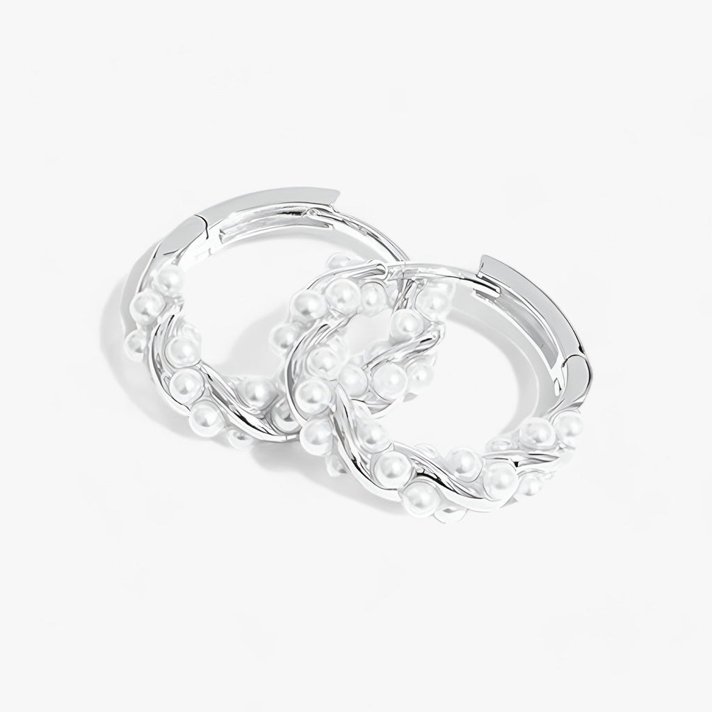 Eleganter Kreis | Perlen-Ohrringe - Zeitlose Raffinesse