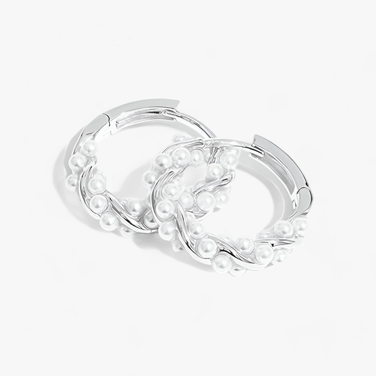 Eleganter Kreis | Perlen-Ohrringe - Zeitlose Raffinesse