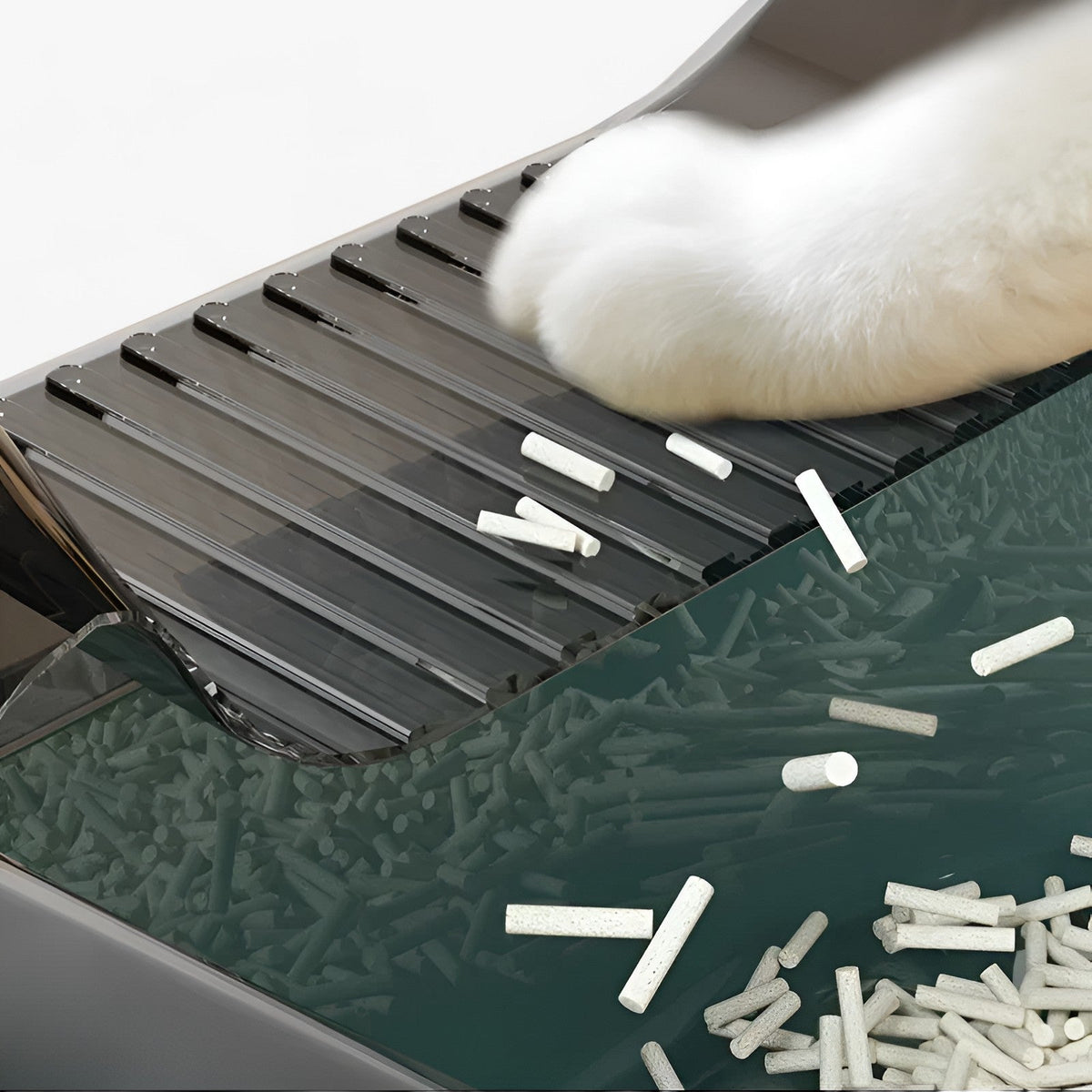 Halb-Offene Katzentoilette - Modernes Design für Leichten Zugang und Sauberkeit