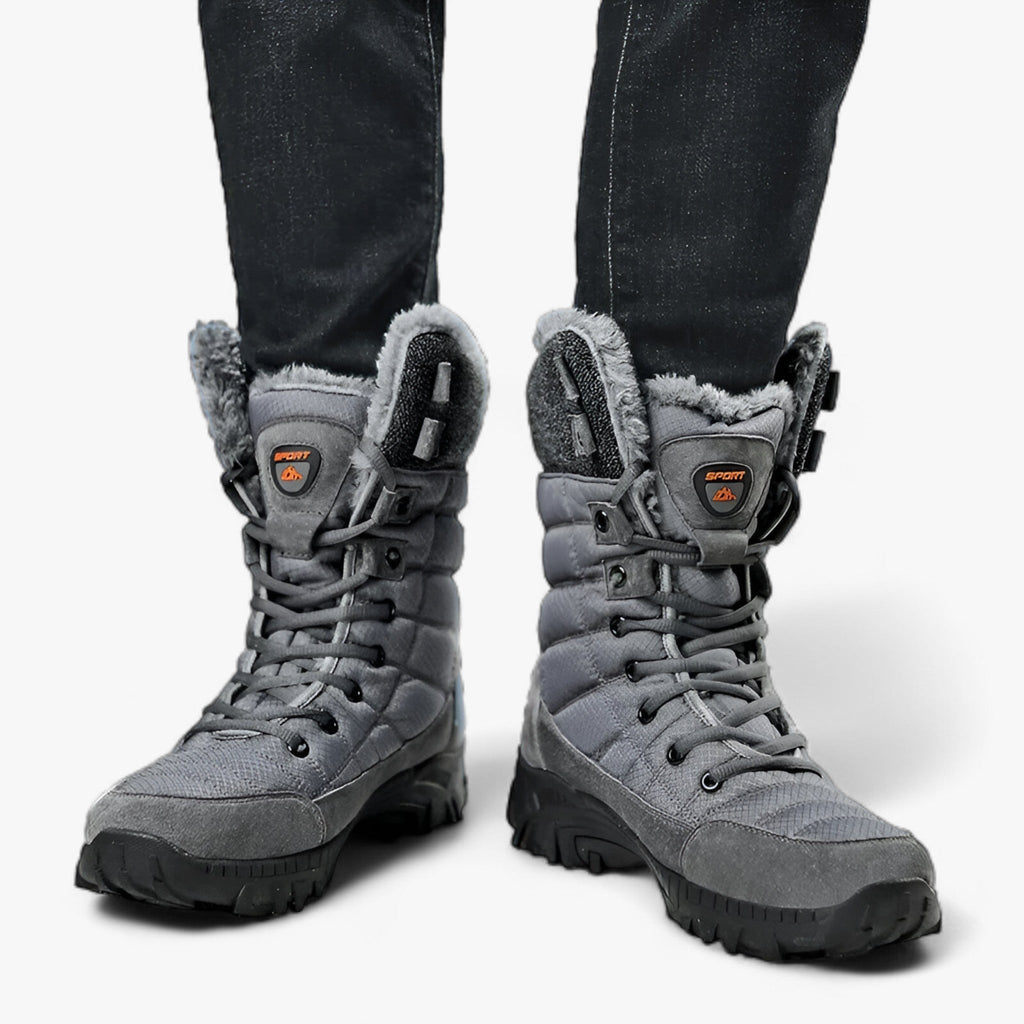 Hohe Lederstiefel für Schnee - Ultra Warm und Wasserdicht für Herren