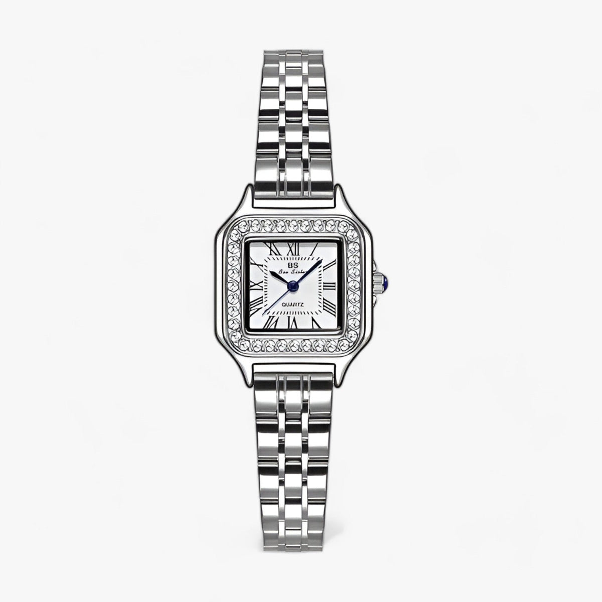 Luxuriöses Quadrat | Damenuhr - Strass-Glamour