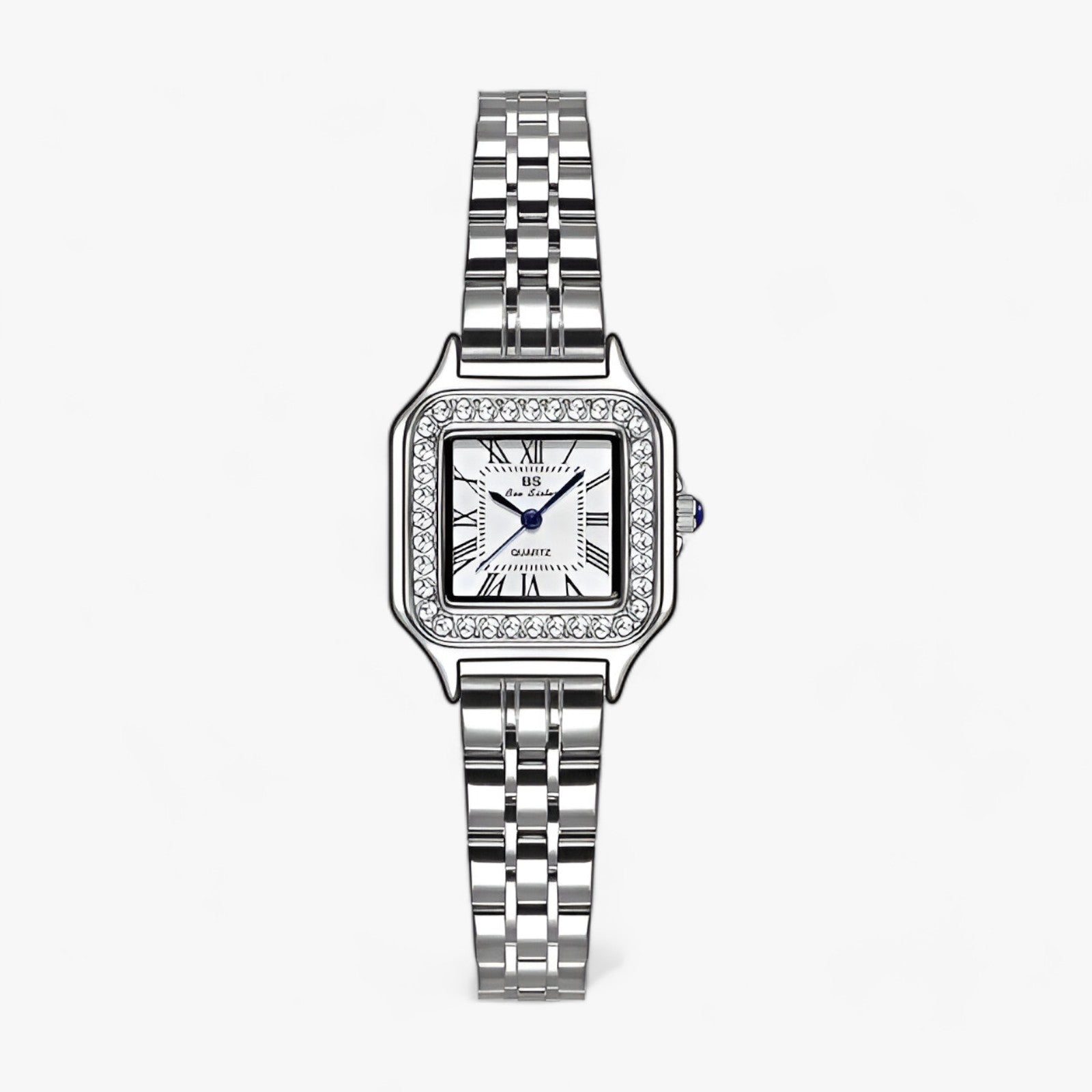 Luxuriöses Quadrat | Damenuhr - Strass-Glamour