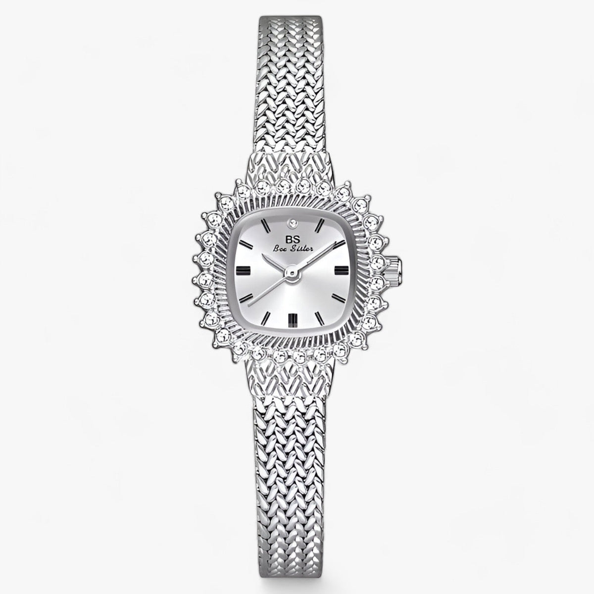 Goldenes Mesh | Glamour-Uhr - Glänzende Raffinesse