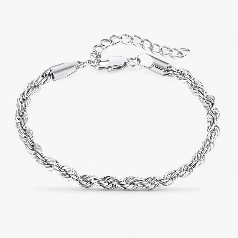Schlankes gedrehtes Kettengliederarmband - Vielseitig und stilvoll für Männer