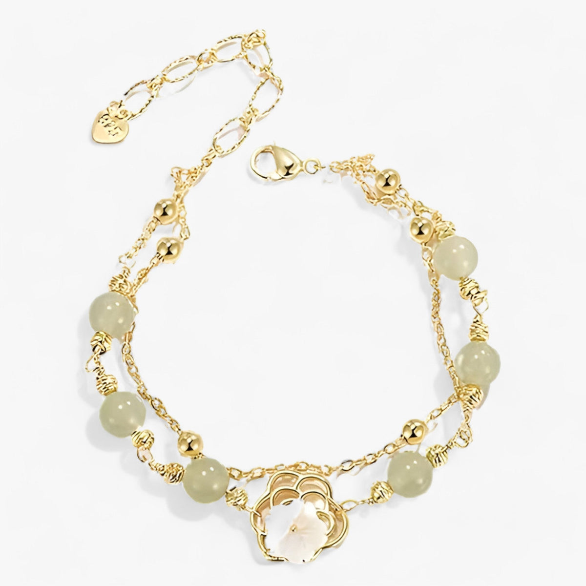 Blüten-Schichten | Elegantes Armband - Doppelte Blütenzauber