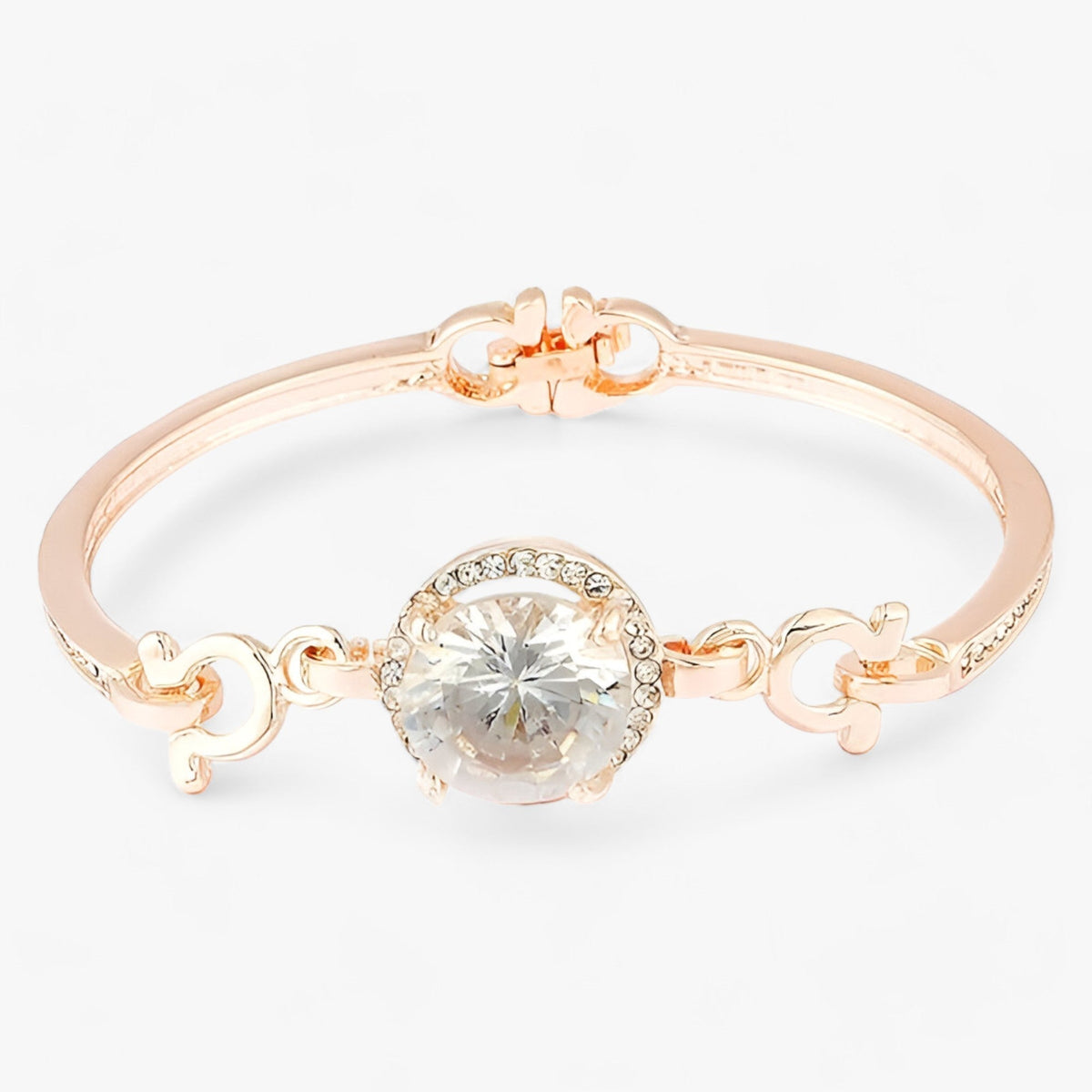 Kristallglanz | Platinbeschichtetes Kupferarmband - Elegantes Funkeln