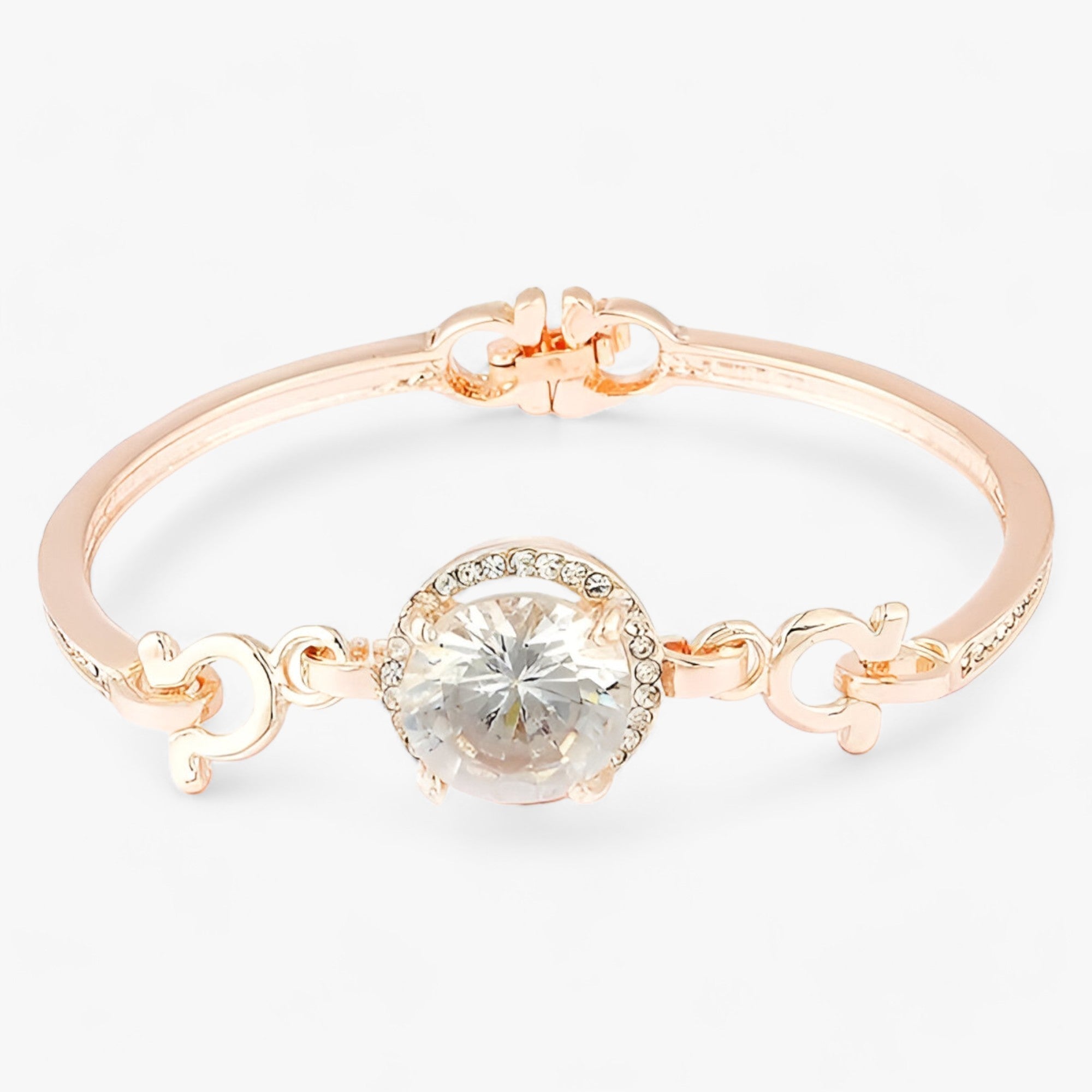 Kristallglanz | Platinbeschichtetes Kupferarmband - Elegantes Funkeln