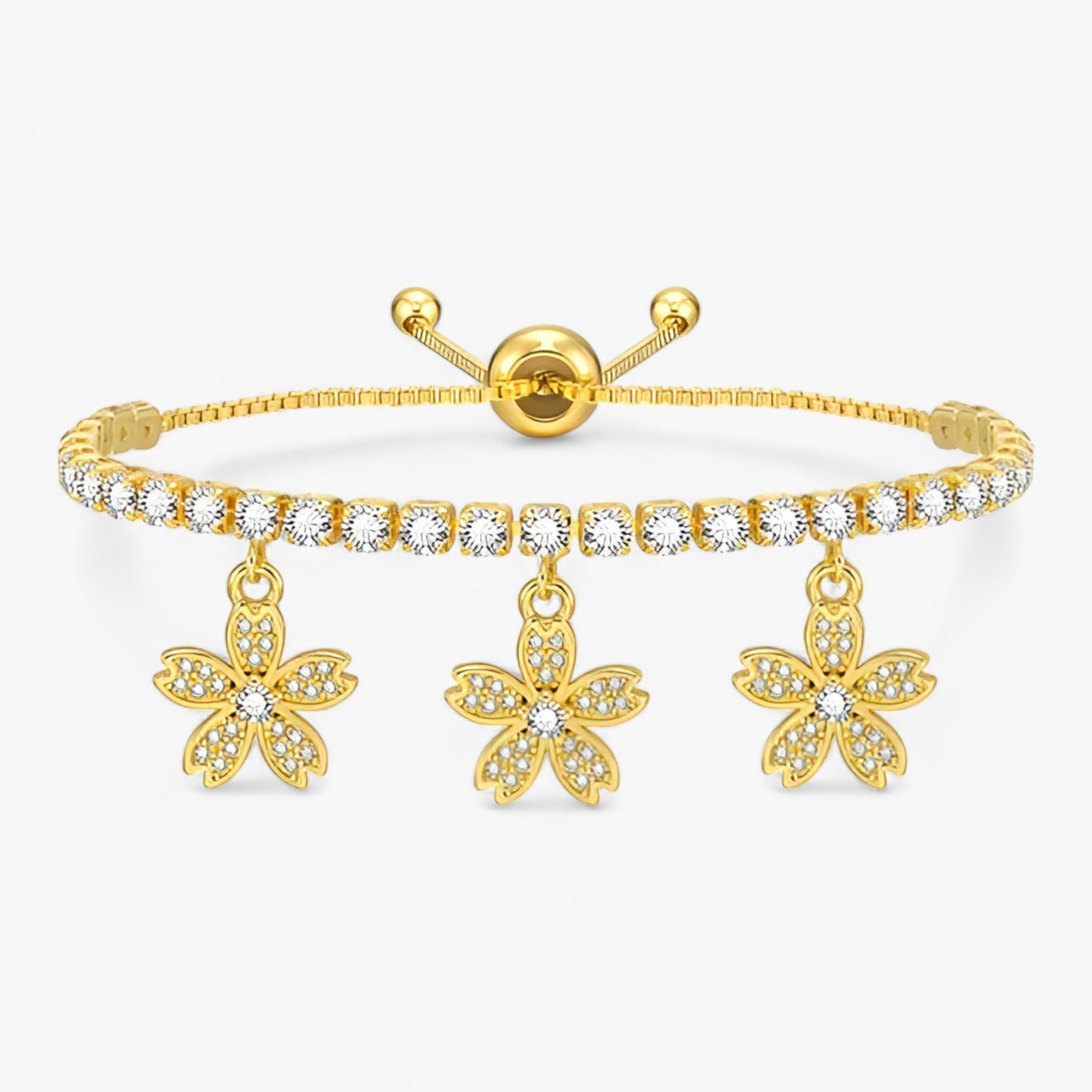 Luxusblüte | CZ-Anhänger - Floraler Glamour