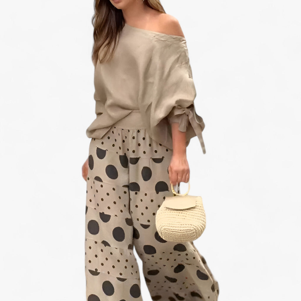 Lässiger 2-teiliger Anzug - Müheloser Stil mit lockerem geometrischem Print